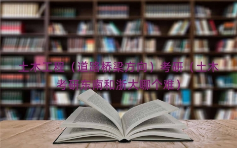 土木工程（道路桥梁方向）考研（土木考研东南和浙大哪个难）