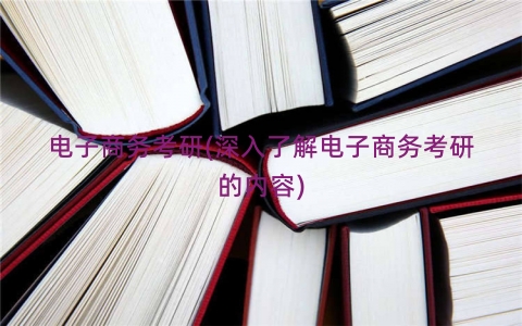 电子商务考研(深入了解电子商务考研的内容)