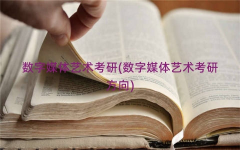 数字媒体艺术考研(数字媒体艺术考研方向)