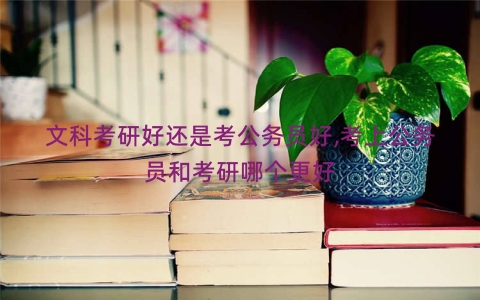 文科考研好还是考公务员好,考上公务员和考研哪个更好