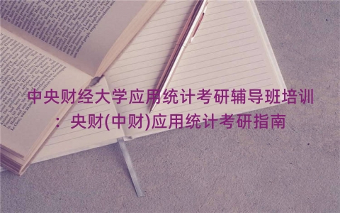中央财经大学应用统计考研辅导班培训：央财(中财)应用统计考研指南