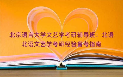 北京语言大学文艺学考研辅导班：北语北语文艺学考研经验备考指南