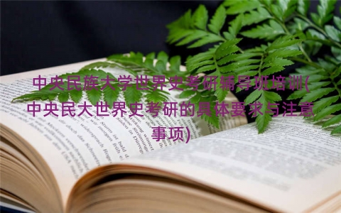 中央民族大学世界史考研辅导班培训(中央民大世界史考研的具体要求与注意事项)