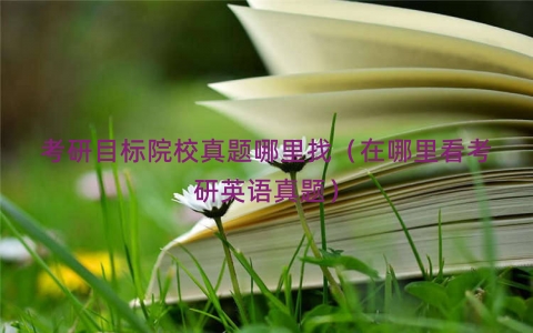 考研目标院校真题哪里找（在哪里看考研英语真题）