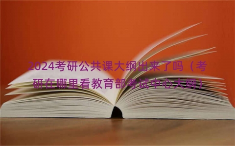 2024考研公共课大纲出来了吗（考研在哪里看教育部考试中心大纲）
