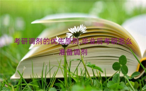 考研调剂的优先原则,毕业后考研怎么准备调剂